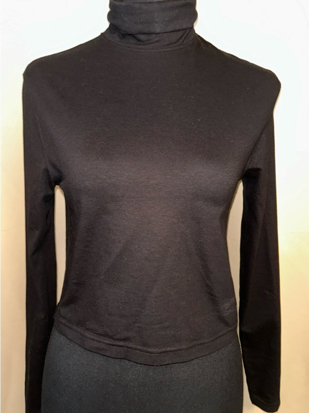 Divided by H&M long sleeve black lightweight turtleneck top. Juniors medium. New